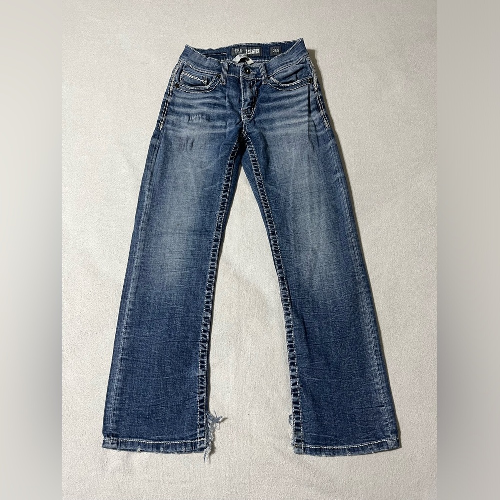 BKE Carter Mens 23x27 Blue Denim Boot‎ Leg Jeans